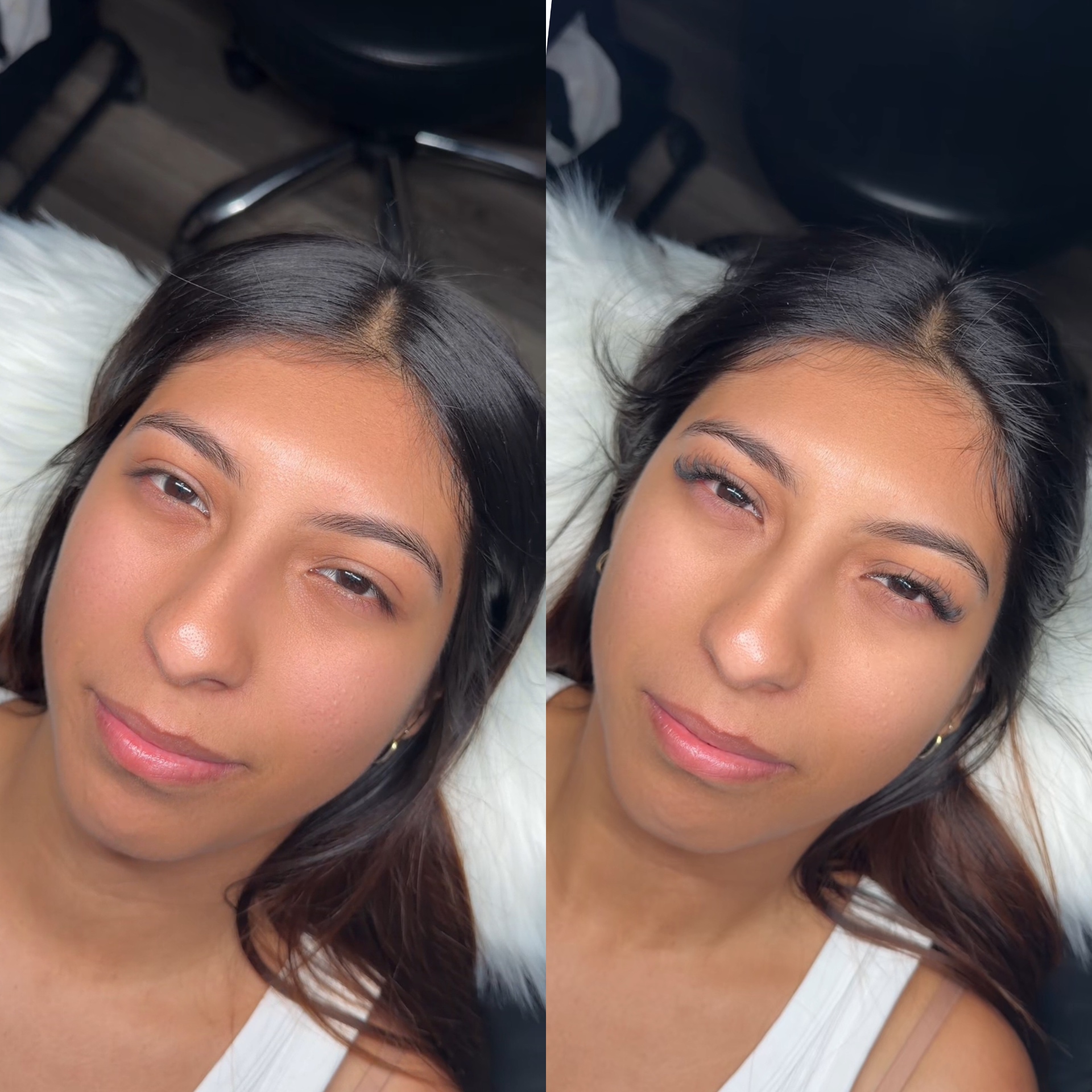 DZGLAMM lashes before and after — Mascara Set